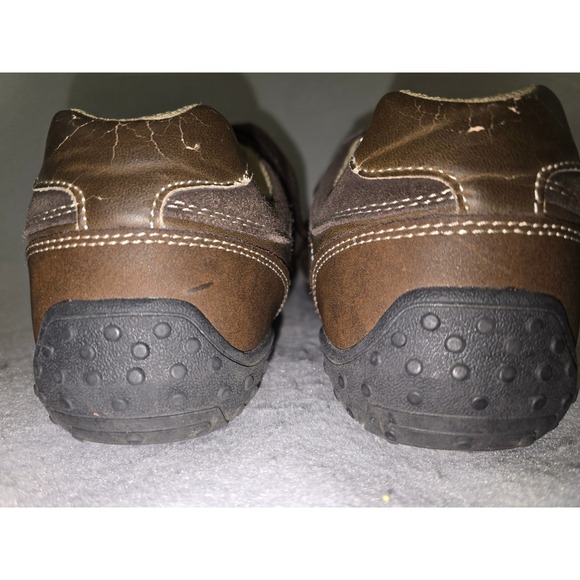 Perry Ellis America Perl Mens Brown Leather Casual Sneakers Size 10 - Picture 4 of 12